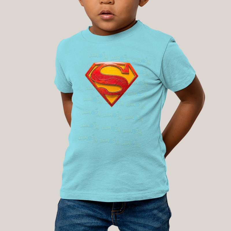 Camiseta Infantil Algodão Unissex T shirt Superman Logo Clássica