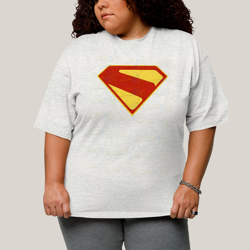 Camiseta Plus Size Algodão Unissex Superman Legacy Logo 3