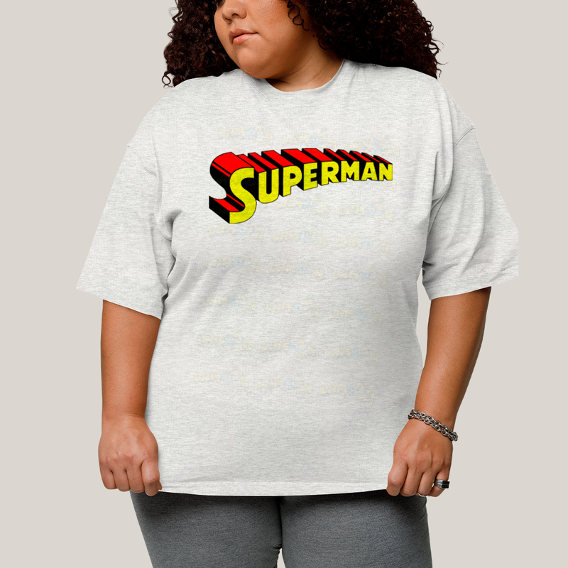 Camiseta Plus Size Algodão Unissex T shirt Superman Logo Clássica 1