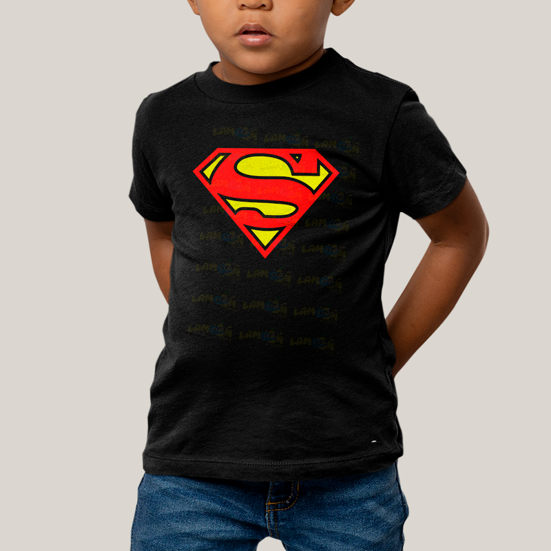 Camiseta Infantil Algodão Unissex T shirt Superman Logo Clássica 2