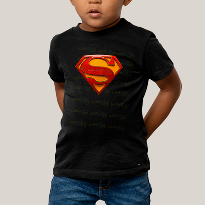 Camiseta Infantil Algodão Unissex T shirt Superman Logo Clássica