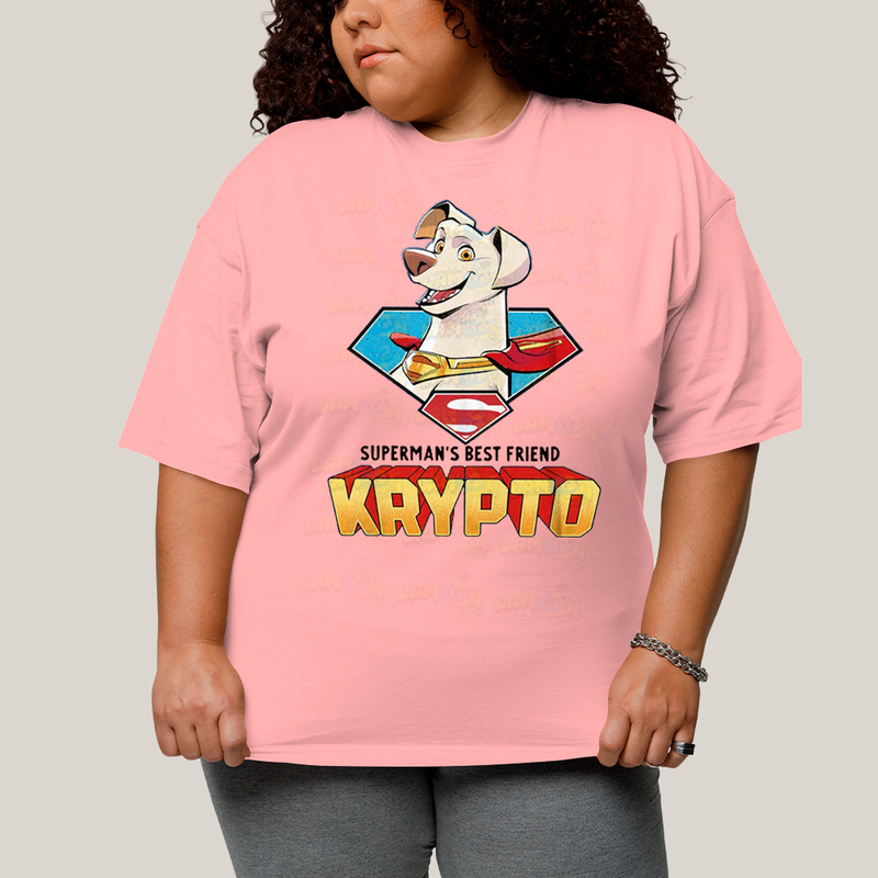 Camiseta Plus Size Algodão Unissex T shirt Superman Supercão Krypto