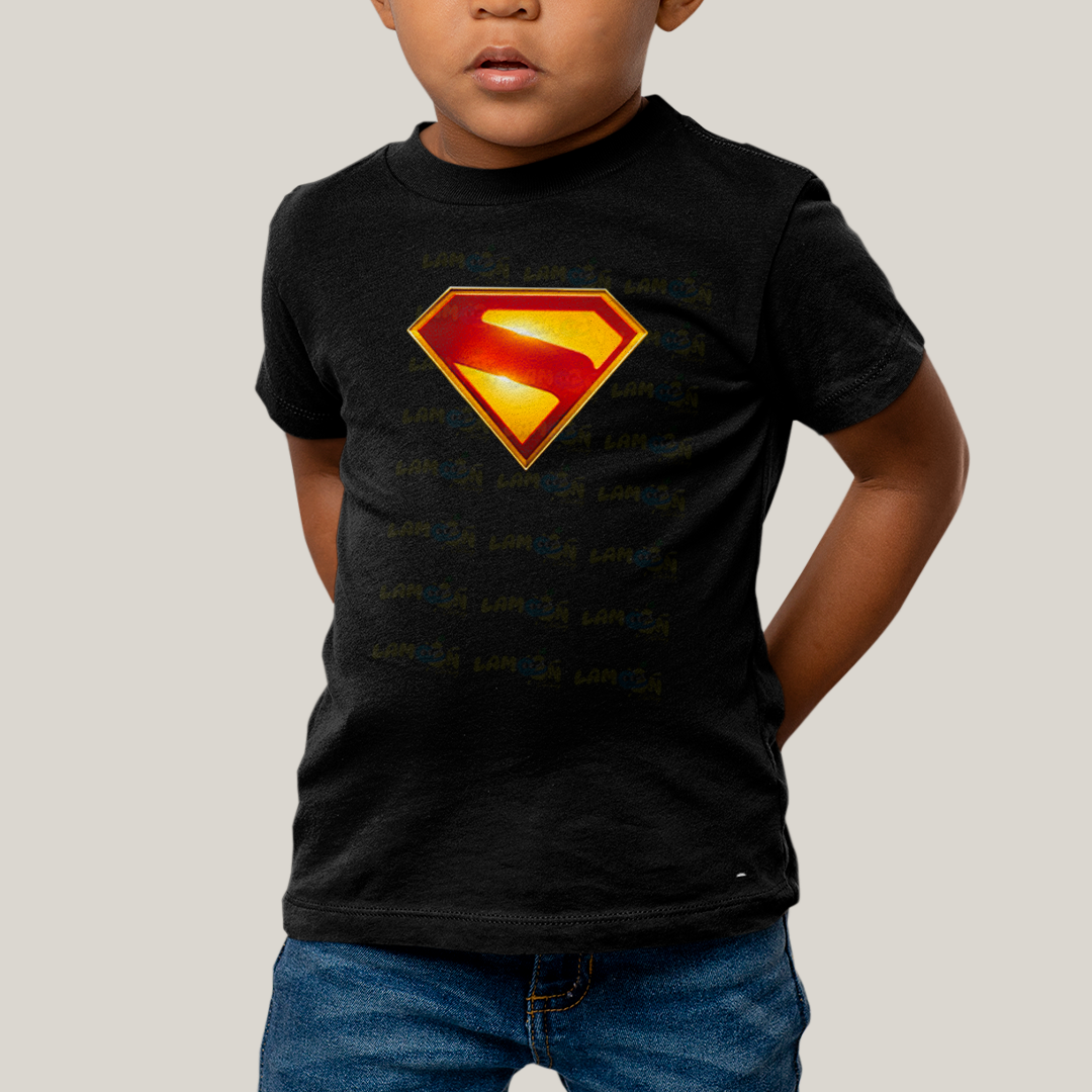 Camiseta Infantil Algodão Unissex Superman Legacy Logo 1
