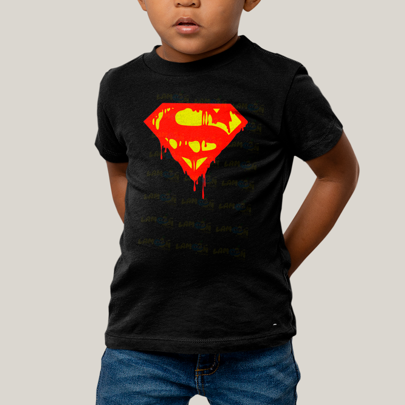 Camiseta Infantil Algodão Unissex T shirt Superman Logo Clássica 3