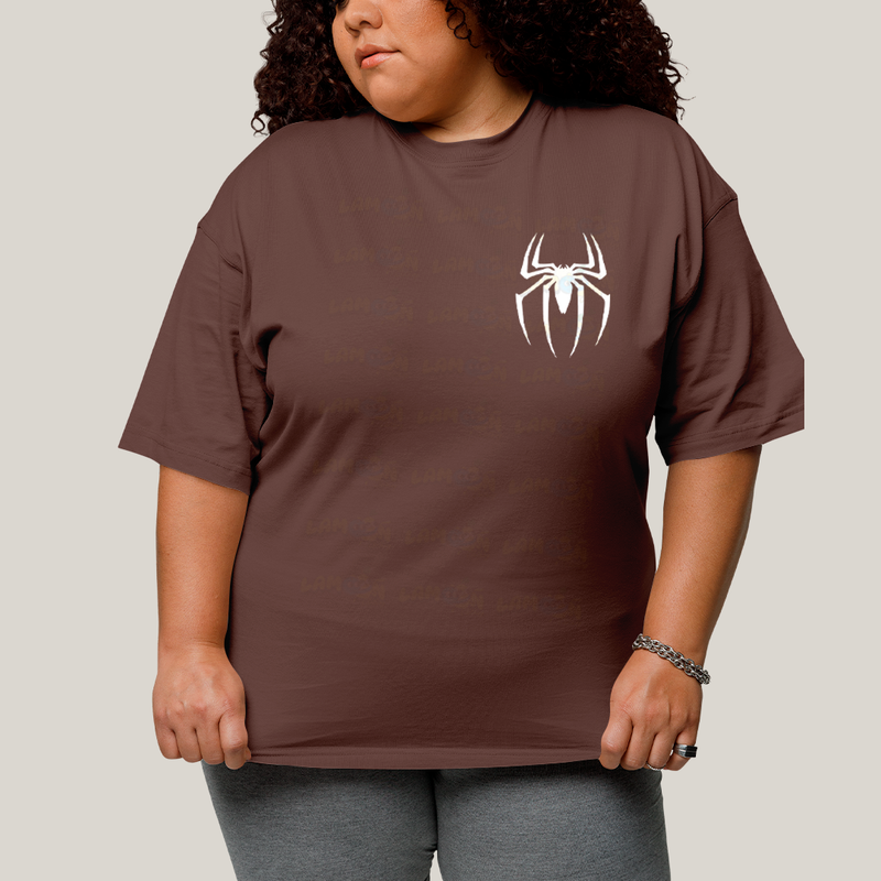 Camisa Algodão Unissex T shirt PLus Size Spider Boy & Spider Girl BFF ou casal FC