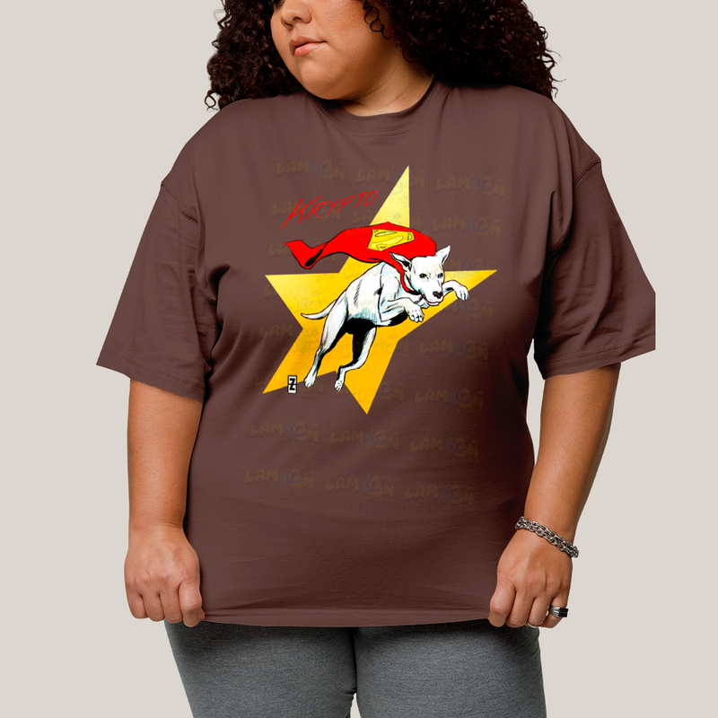 Camiseta Plus Size Algodão Unissex T shirt Superman Supercão Krypto Star