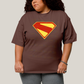 Camiseta Plus Size Algodão Unissex Superman Legacy Logo 3