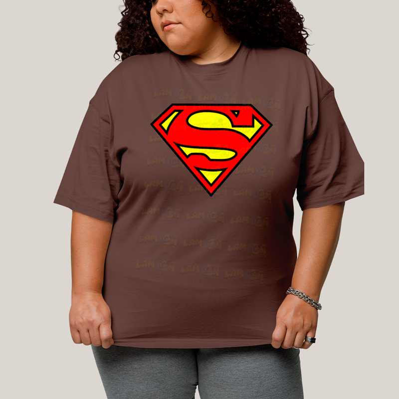 Camiseta Plus Size Algodão Unissex T shirt Superman Logo Clássica 2