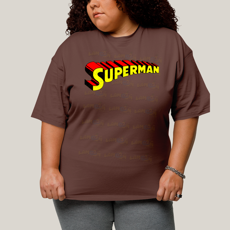 Camiseta Plus Size Algodão Unissex T shirt Superman Logo Clássica 1