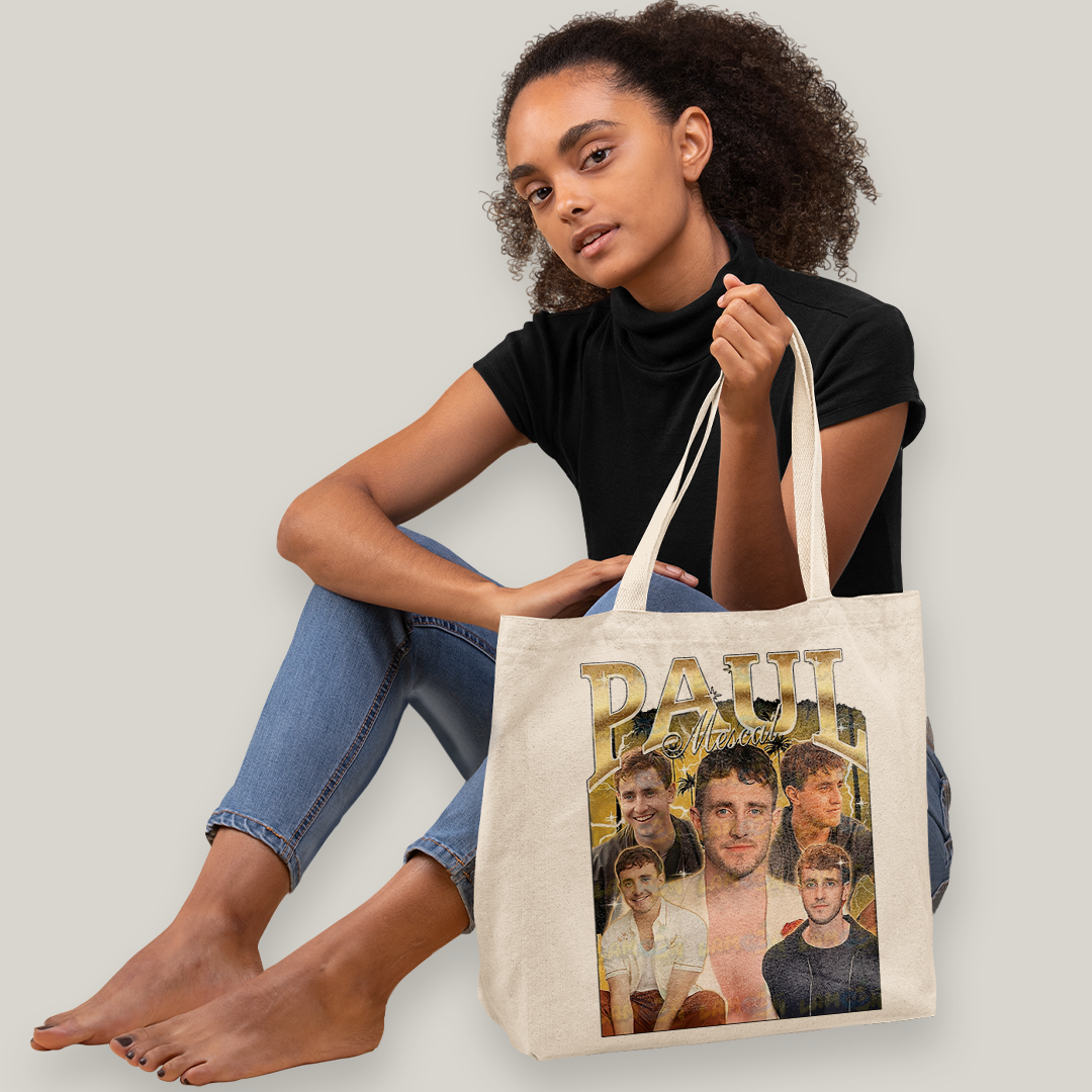 Sacola Ecobag Bolsa 38X40 Algodão-Paul Mescal Dourado