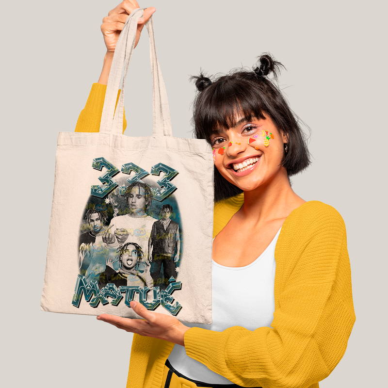 Sacola Ecobag Bolsa 38X40 Algodão- Matue 333 azul smoke