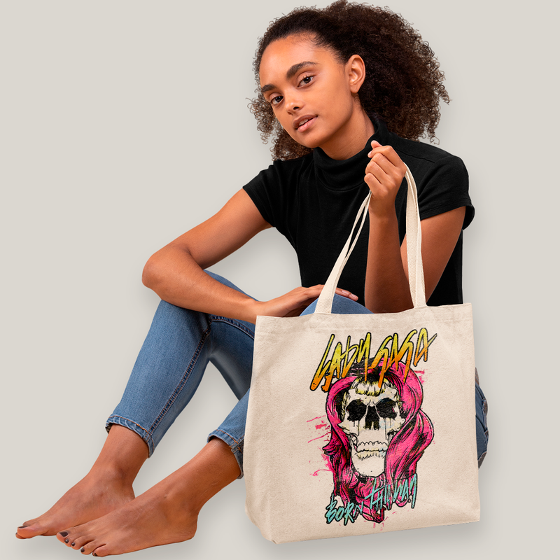 Sacola Ecobag Bolsa 38X40 Algodão Lady Gaga Born