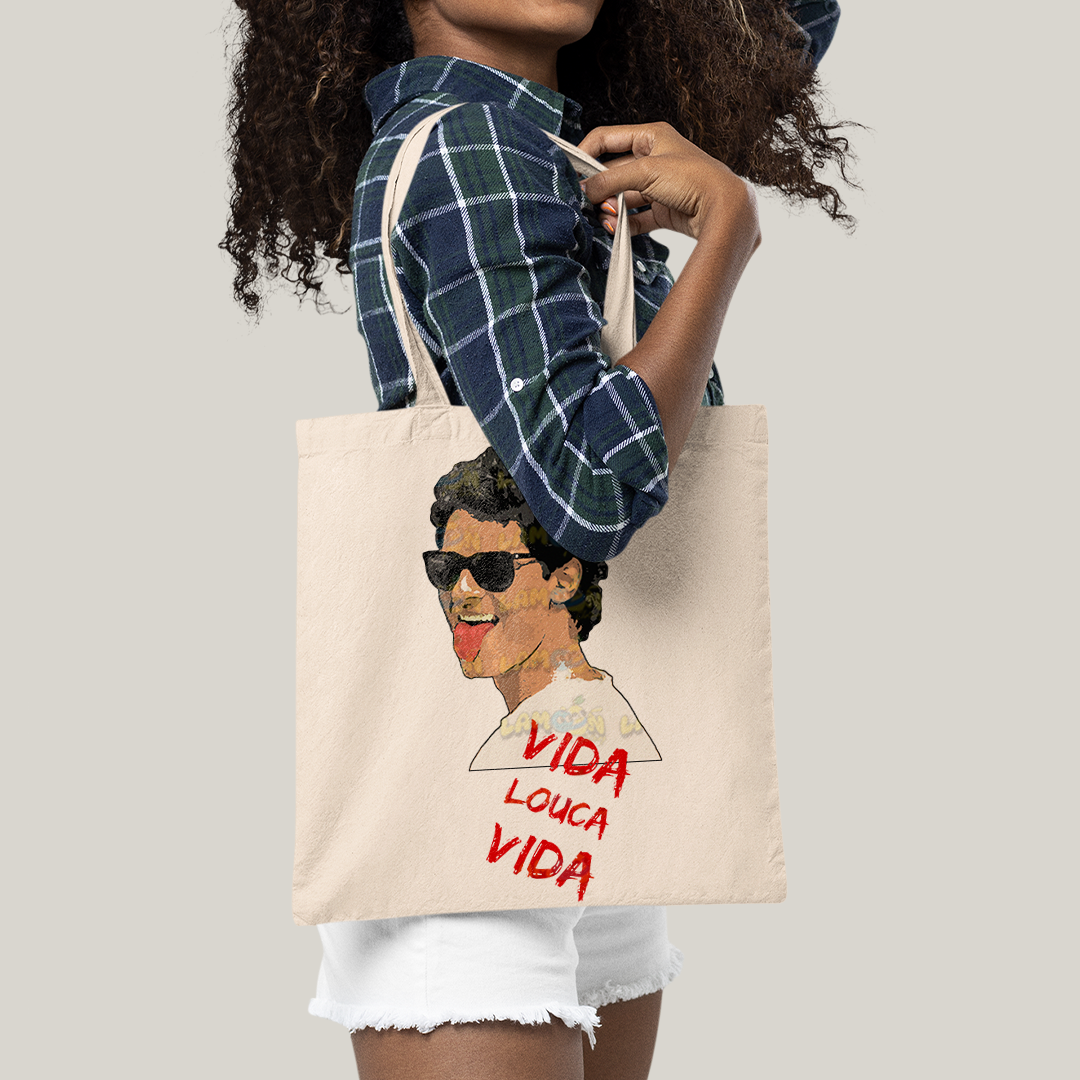 Sacola Ecobag Bolsa 38X40 Algodão- Cazuza Vida Louca