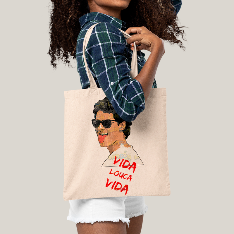Sacola Ecobag Bolsa 38X40 Algodão- Cazuza Vida Louca