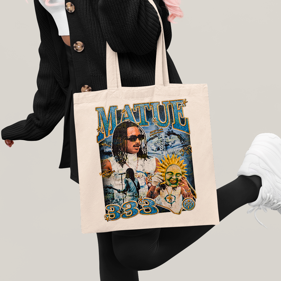 Sacola Ecobag Bolsa 38X40 Algodão-Matue 333 3 cantor rap hip hop