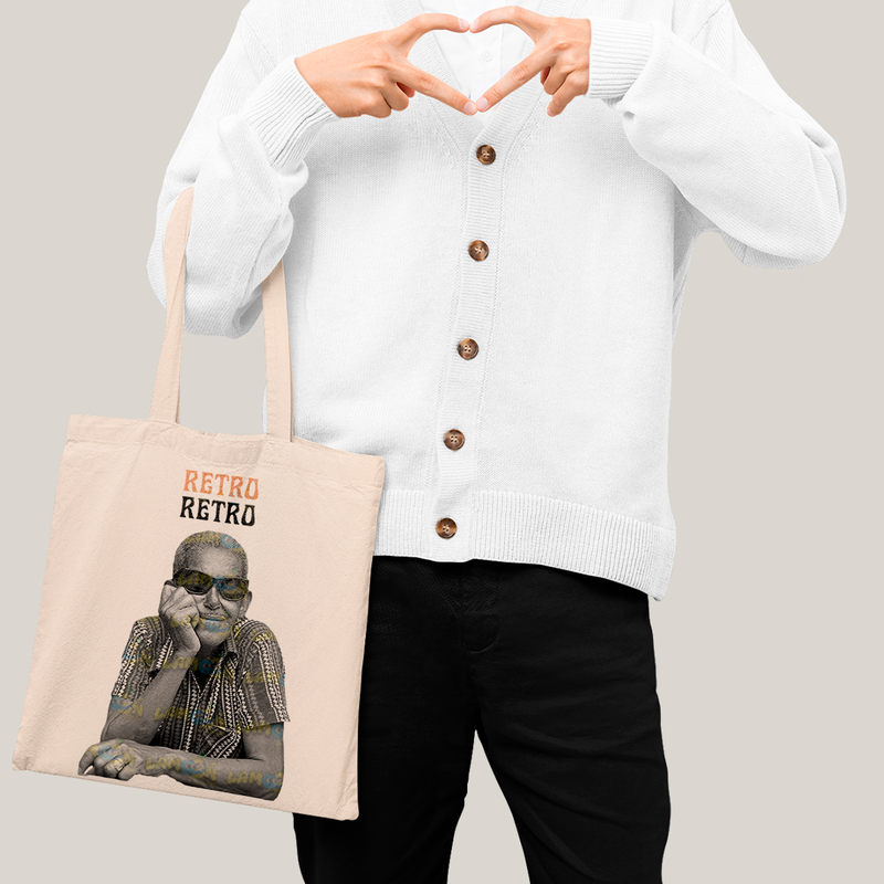 Sacola Ecobag Bolsa 38X40 Algodão Cartola Retro cantor brasileiro samba