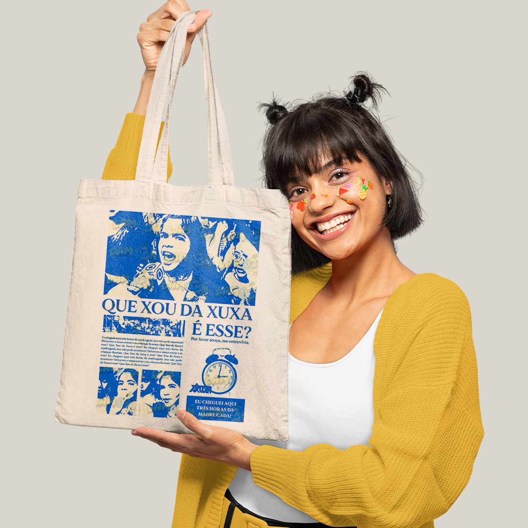 Sacola Ecobag Bolsa 38X40 Algodão-Que Show da Xuxa é Esse Meme