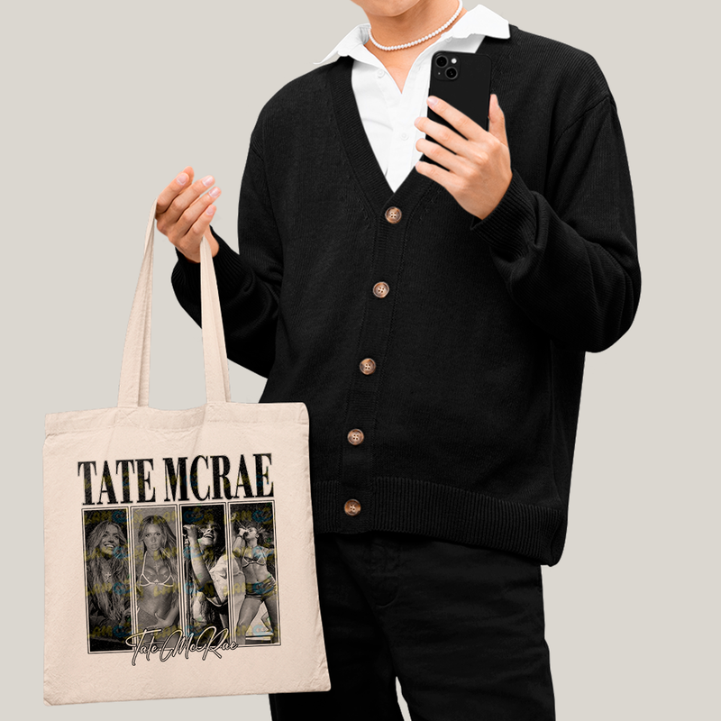 Sacola Ecobag Bolsa 38X40 Algodão- Tate Mcrae Cantora