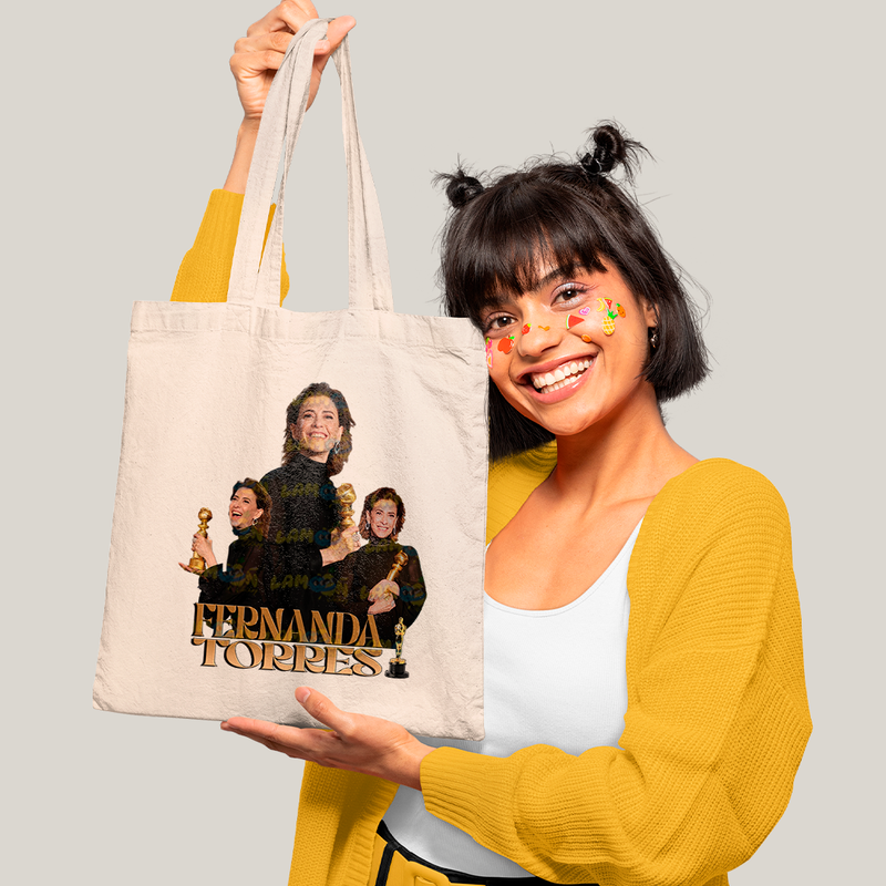 Sacola Ecobag Bolsa 38X40 Algodão- Fernanda Torres atriz brasileira