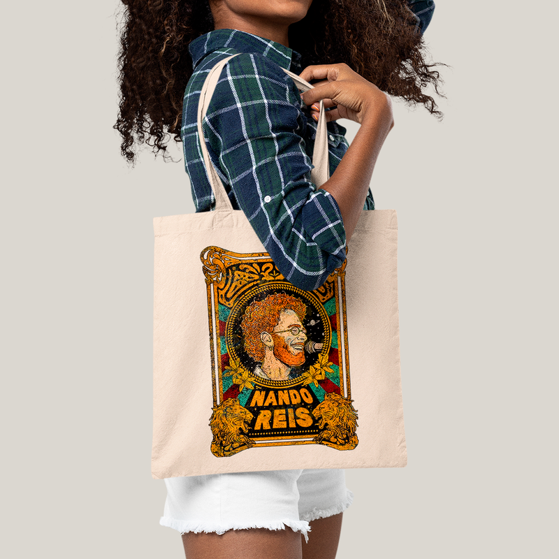 Sacola Ecobag Bolsa 38X40 Algodão- Nando Reis Cantor