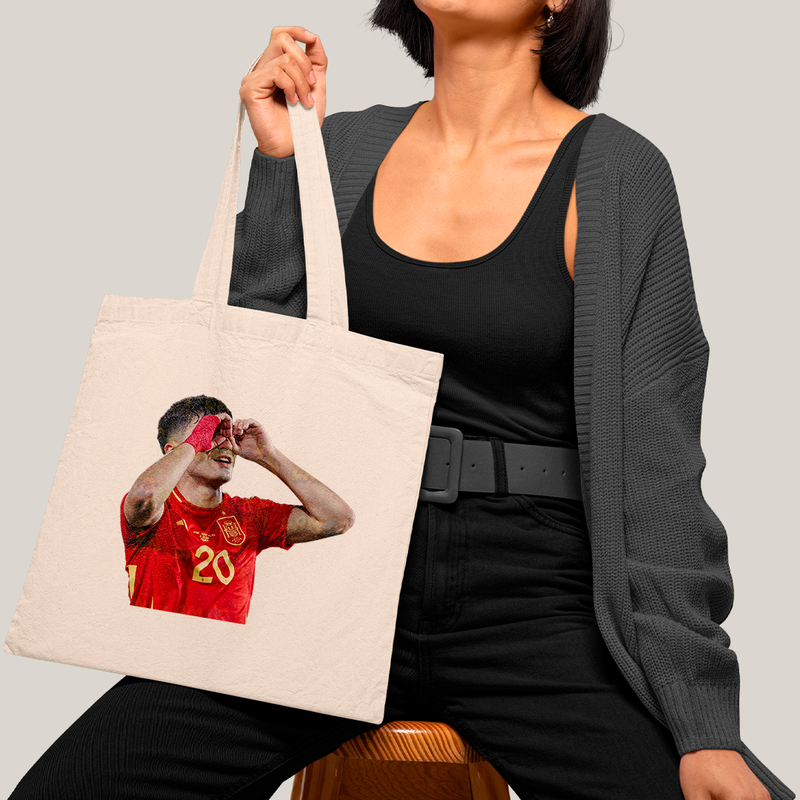 Sacola Ecobag Bolsa 38X40 Algodão- Pedri Jogador BC Espanha