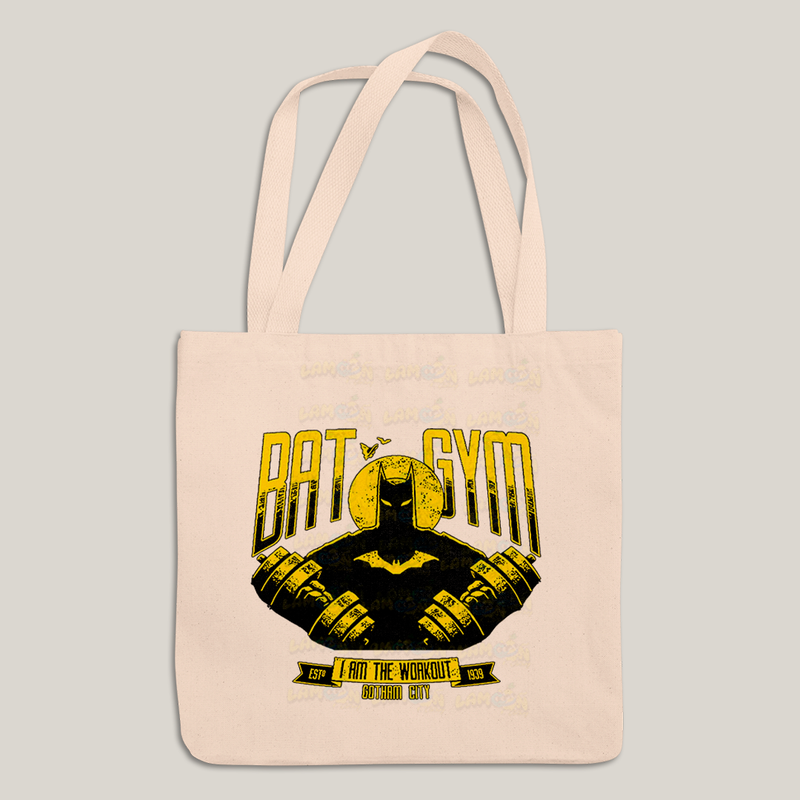 Sacola Ecobag Bolsa 38X40 Algodão- Batman Bat Gym i am the workout