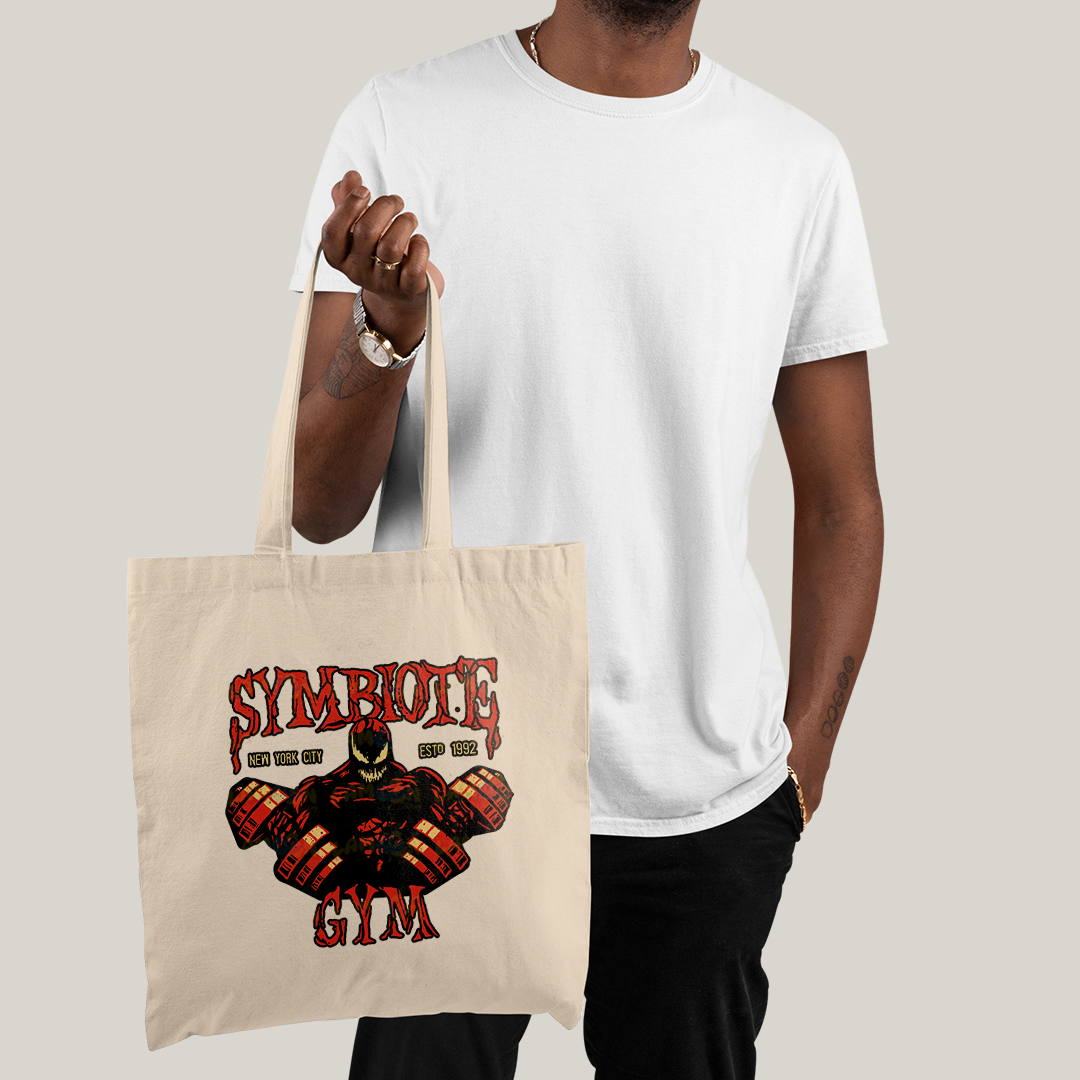 Sacola Ecobag Bolsa 38X40 Algodão Venom Symbiote Academia