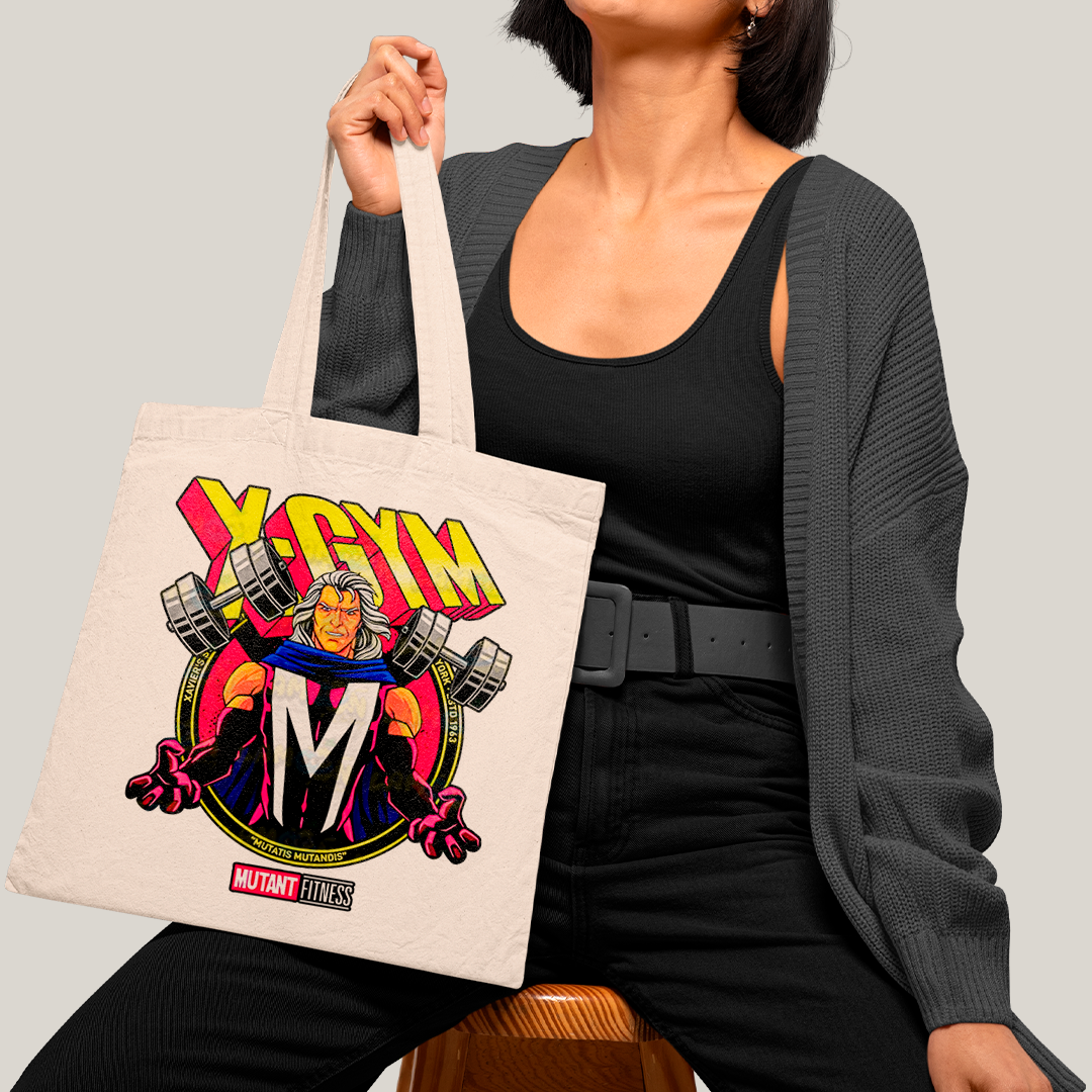 Sacola Ecobag Bolsa 38X40 Algodão-  Magneto X Gym Mutant Fitness x men academia