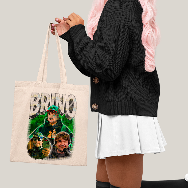Sacola Ecobag Bolsa 38X40 Algodão- Brino Youtuber