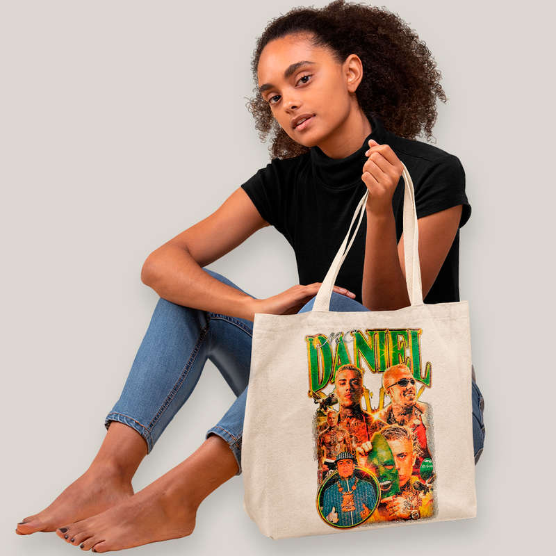 Sacola Ecobag Bolsa 38X40 Algodão - Mc Daniel Fafa Falcão mascara