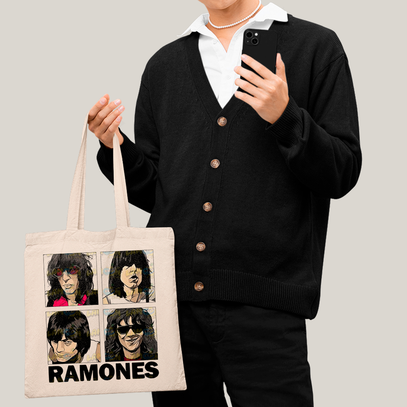 Sacola Ecobag Bolsa 38X40 Algodão- Os Ramones