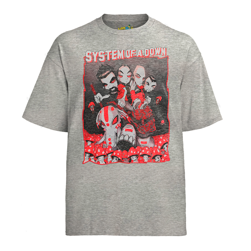 Camiseta Algodão System of Down Cartoon 1