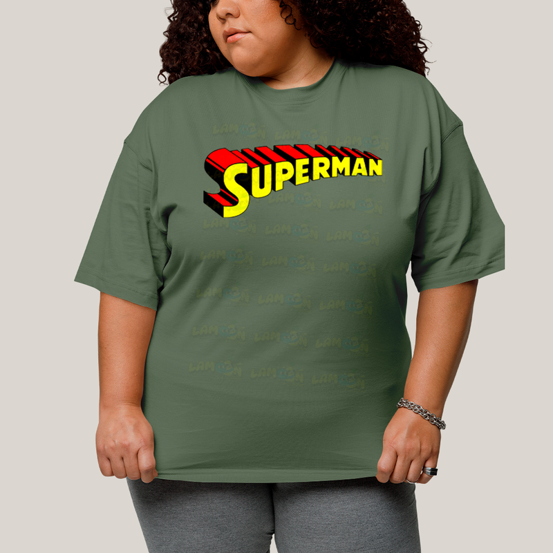 Camiseta Plus Size Algodão Unissex T shirt Superman Logo Clássica 1