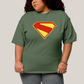 Camiseta Plus Size Algodão Unissex Superman Legacy Logo 3