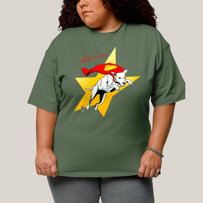 Camiseta Plus Size Algodão Unissex T shirt Superman Supercão Krypto Star