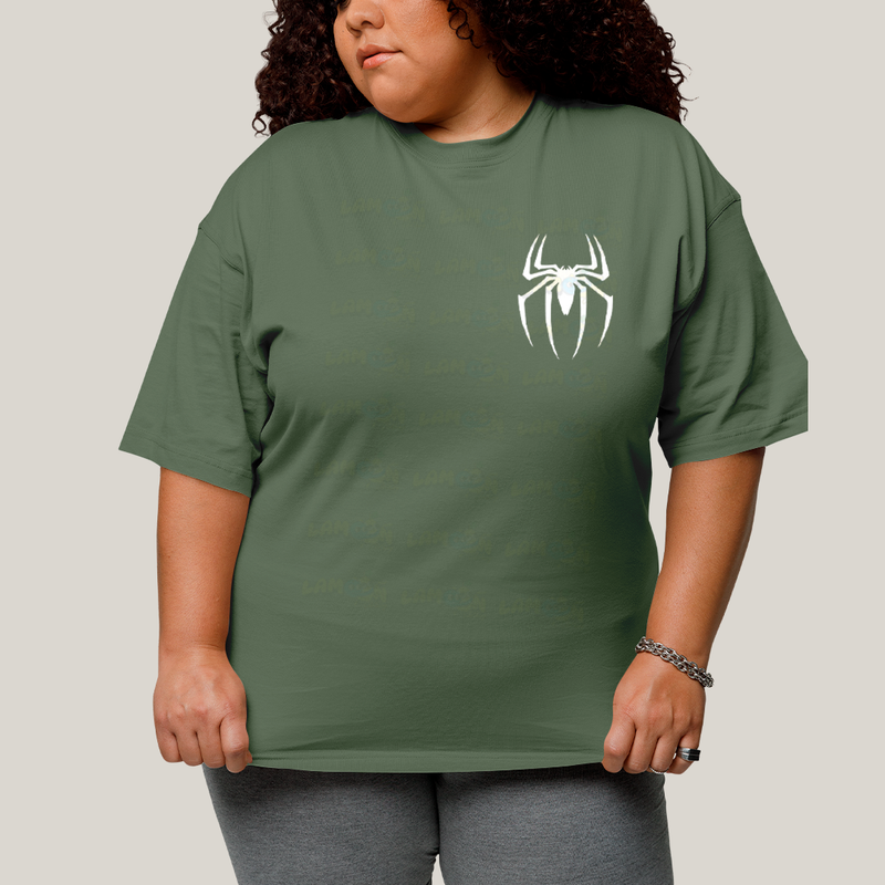 Camisa Algodão Unissex T shirt PLus Size Spider Boy & Spider Girl BFF ou casal FC