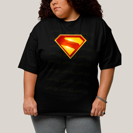 Camiseta Plus Size Algodão Unissex Superman Legacy Logo 1