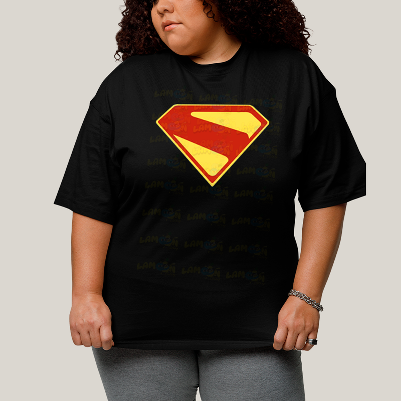 Camiseta Plus Size Algodão Unissex Superman Legacy Logo 3