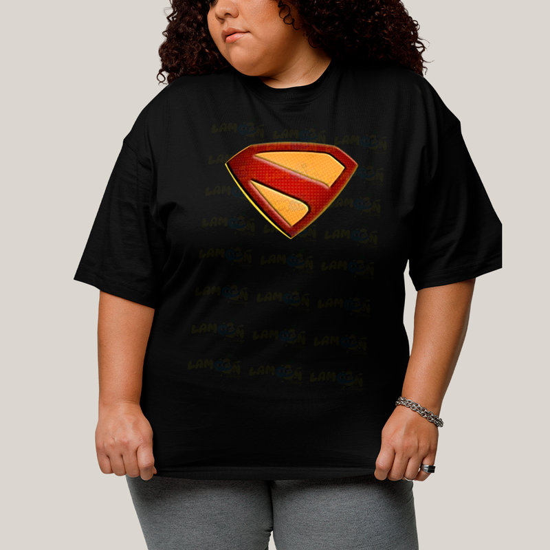 Camiseta Plus Size Algodão Unissex Superman Legacy Logo 2