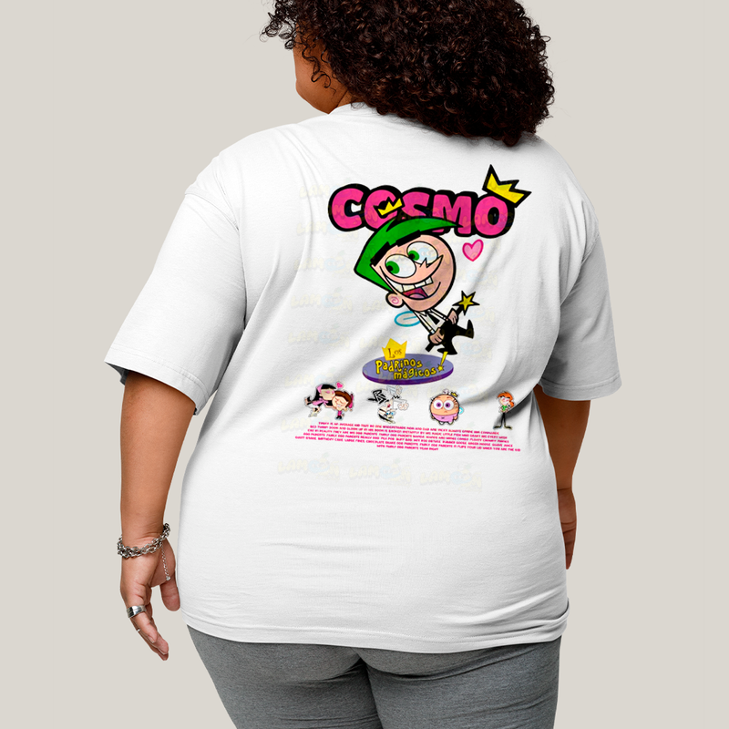 Camisa Algodão Unissex T shirt PLus Size Cosmo & Wanda BFF ou casal FC