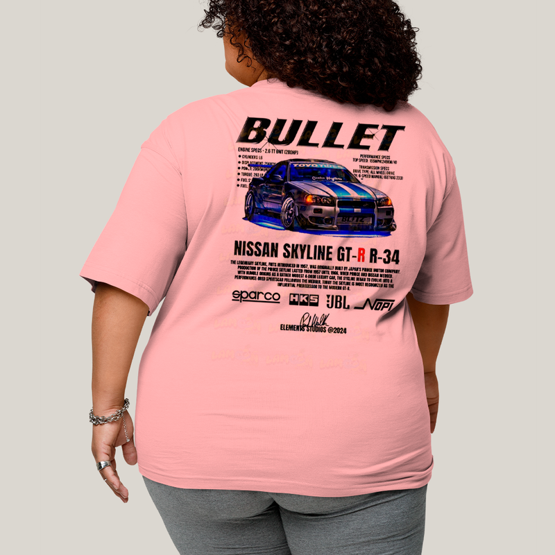 Camisa Algodão Unissex T shirt PLus Size Carros Suki & Bullet BFF ou casal FC