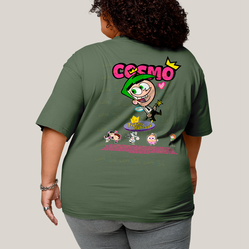 Camisa Algodão Unissex T shirt PLus Size Cosmo & Wanda BFF ou casal FC