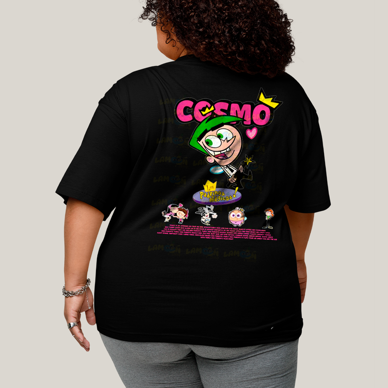 Camisa Algodão Unissex T shirt PLus Size Cosmo & Wanda BFF ou casal FC