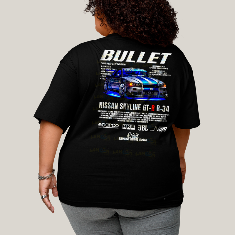 Camisa Algodão Unissex T shirt PLus Size Carros Suki & Bullet BFF ou casal FC