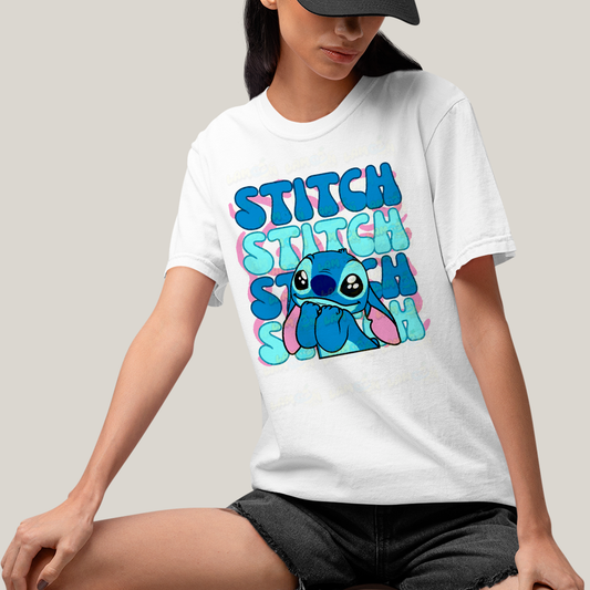 Camiseta Algodão Unissex T shirt Stitch Cute