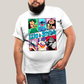 Camiseta Plus Size Algodão Unissex T shirt Lilo & Stitch Alienigenas