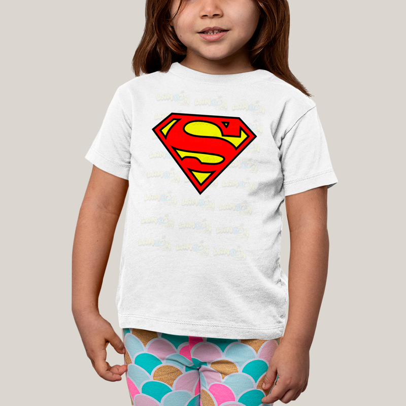 Camiseta Infantil Algodão Unissex T shirt Superman Logo Clássica 2