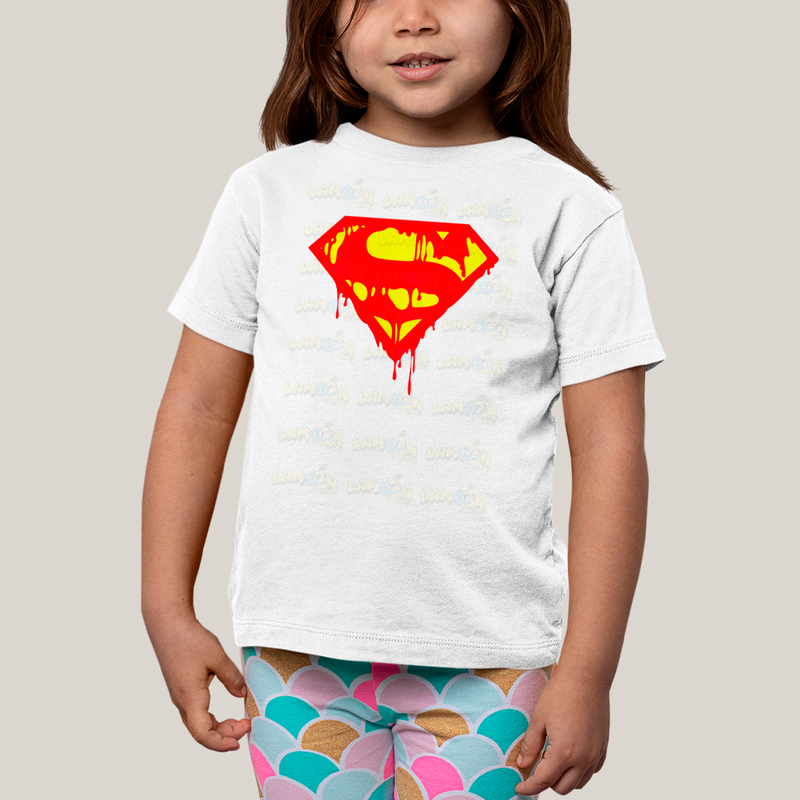 Camiseta Infantil Algodão Unissex T shirt Superman Logo Clássica 3