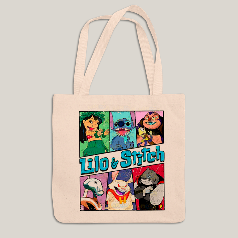 Sacola Ecobag Bolsa 38X40 Algodão- Lilo & Stitch Alienigenas