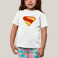 Camiseta Infantil Algodão Unissex Superman Legacy Logo 3